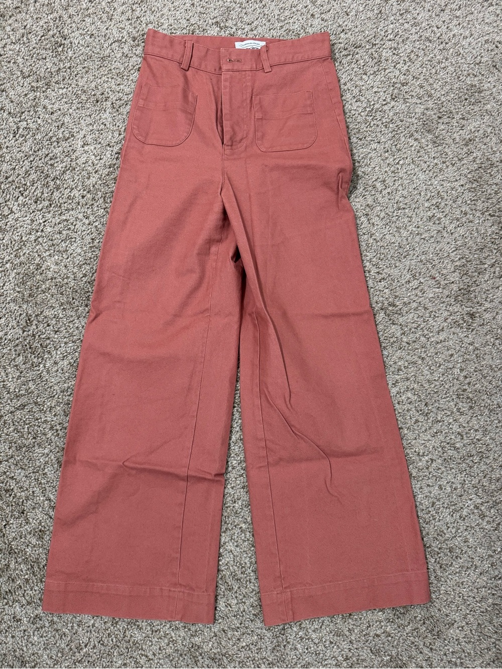 & Other Stories Wide-Leg Cropped Pants in Dusty Rose